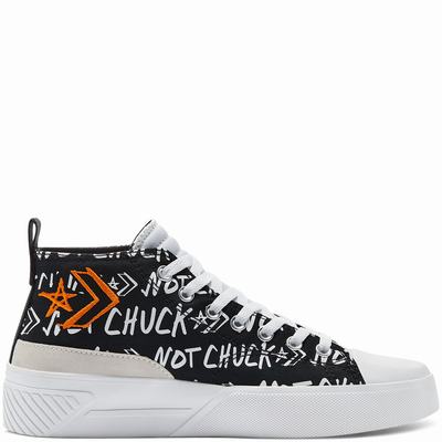 Női Converse Digital Terrain Not A Chuck Mid Magasszárú Cipő CO2389465 Fekete/Fehér